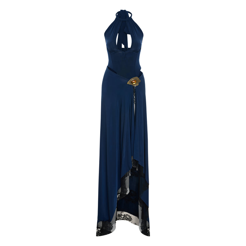 Body Suit Maxi Dress With Lace