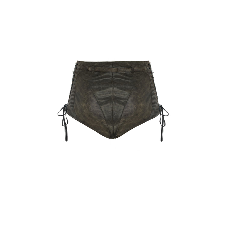 Rina Leather Extra Mini Short