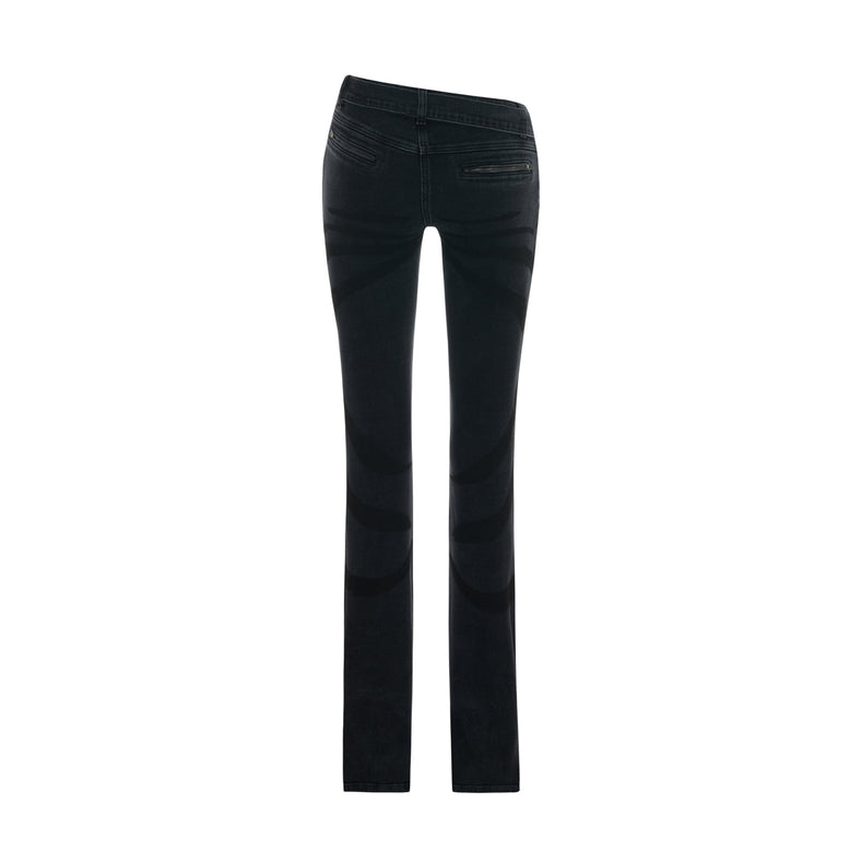 Overdyed Denim Flare Jeans