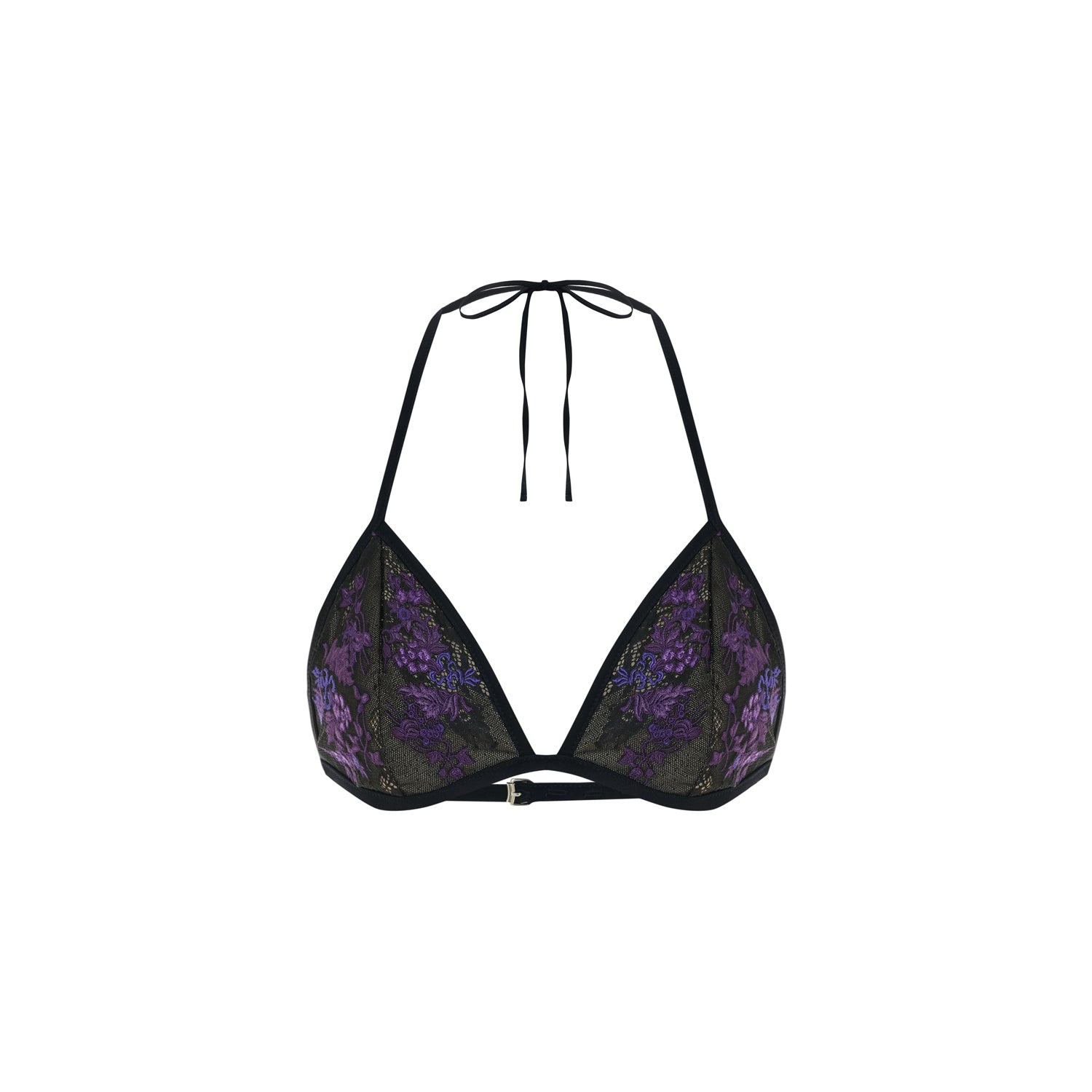 Mesh Bra With Embroidered