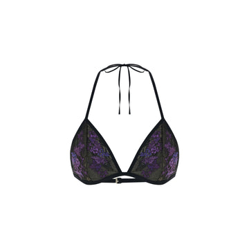Mesh Bra With Embroidered