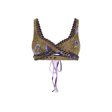 Eyelet Detailed Bra
