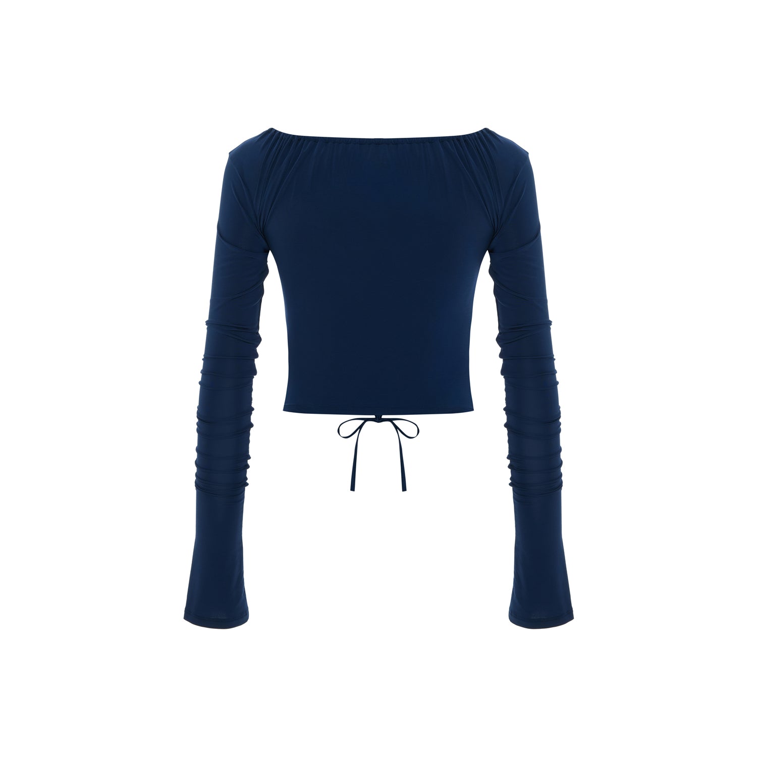 Gathered Top In Celestial Navy