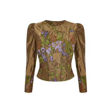 Edwardian Jacket In Pink Jaquard