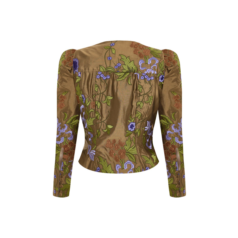 Edwardian Jacket In Pink Jaquard