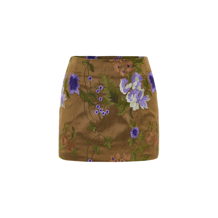 Embroidered Mini Skirt