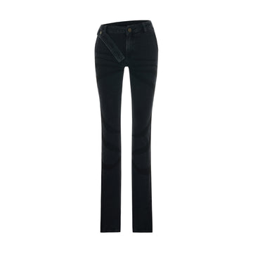 Overdyed Denim Flare Jeans