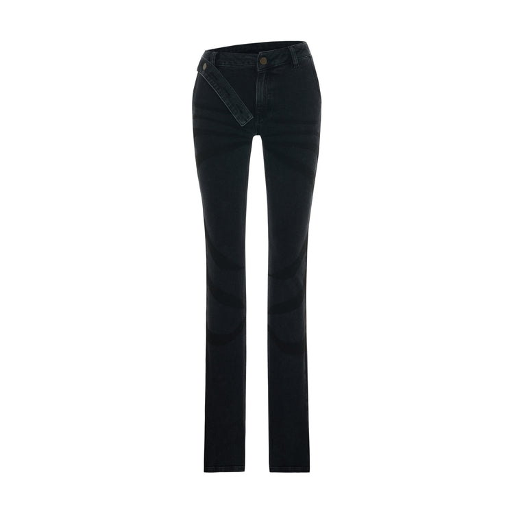 Overdyed Denim Flare Jeans