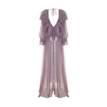 Flounce Detailed Maxi Dress