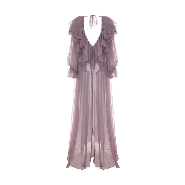 Flounce Detailed Maxi Dress