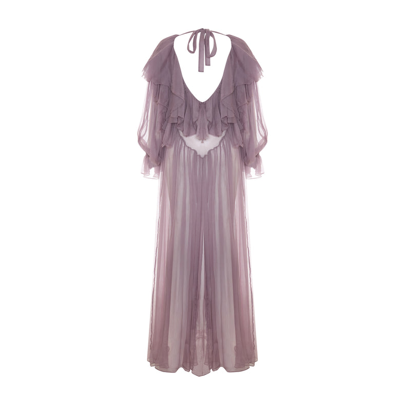 Flounce Detailed Maxi Dress