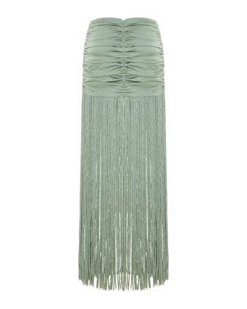 Fringe Detailed Mini Skirt