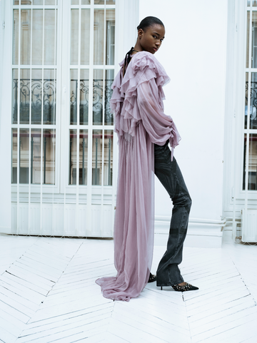 Flounce Detailed Maxi Dress
