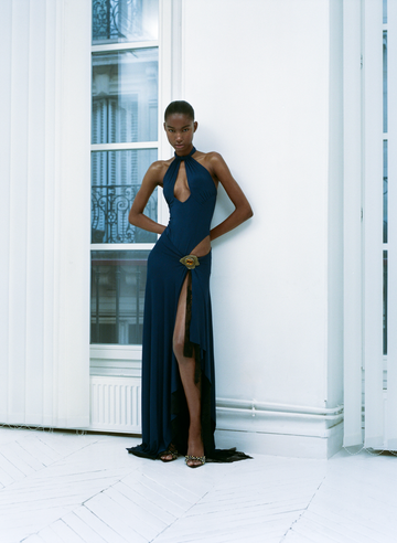 Body Suit Maxi Dress With Lace