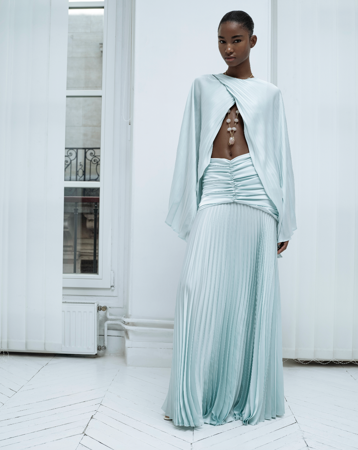 Gathered Waist Maxi Dress