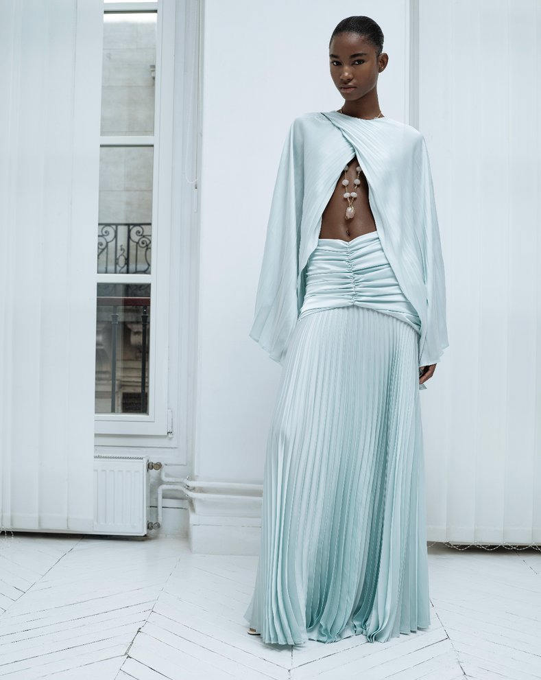 Gathered Waist Maxi Dress