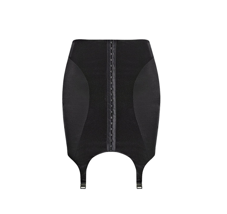 Garter Detailed Pencil Skirt With Hook And Eye