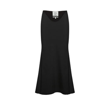 U Hemline Crepe Skirt