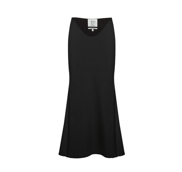 U Hemline Crepe Skirt