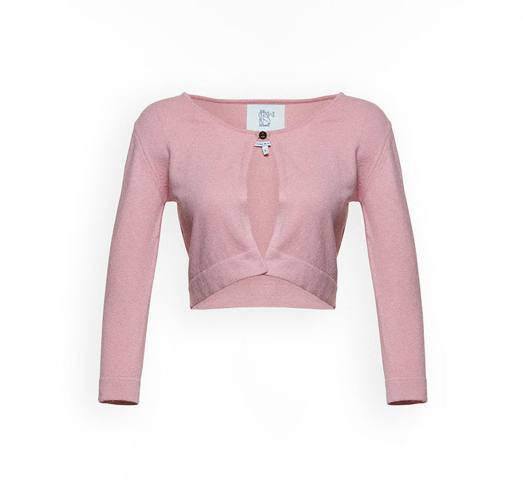 Cashmere Pink Crop Cardigan