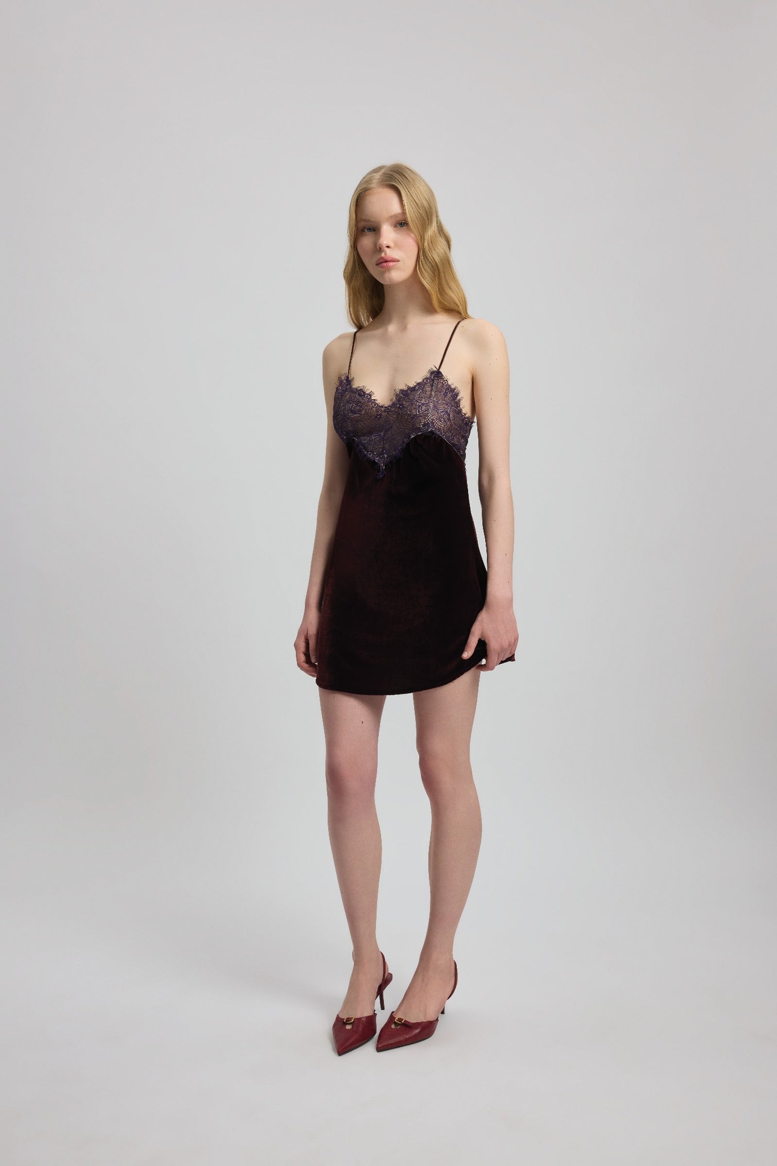 Lace Detailed Mini Dress