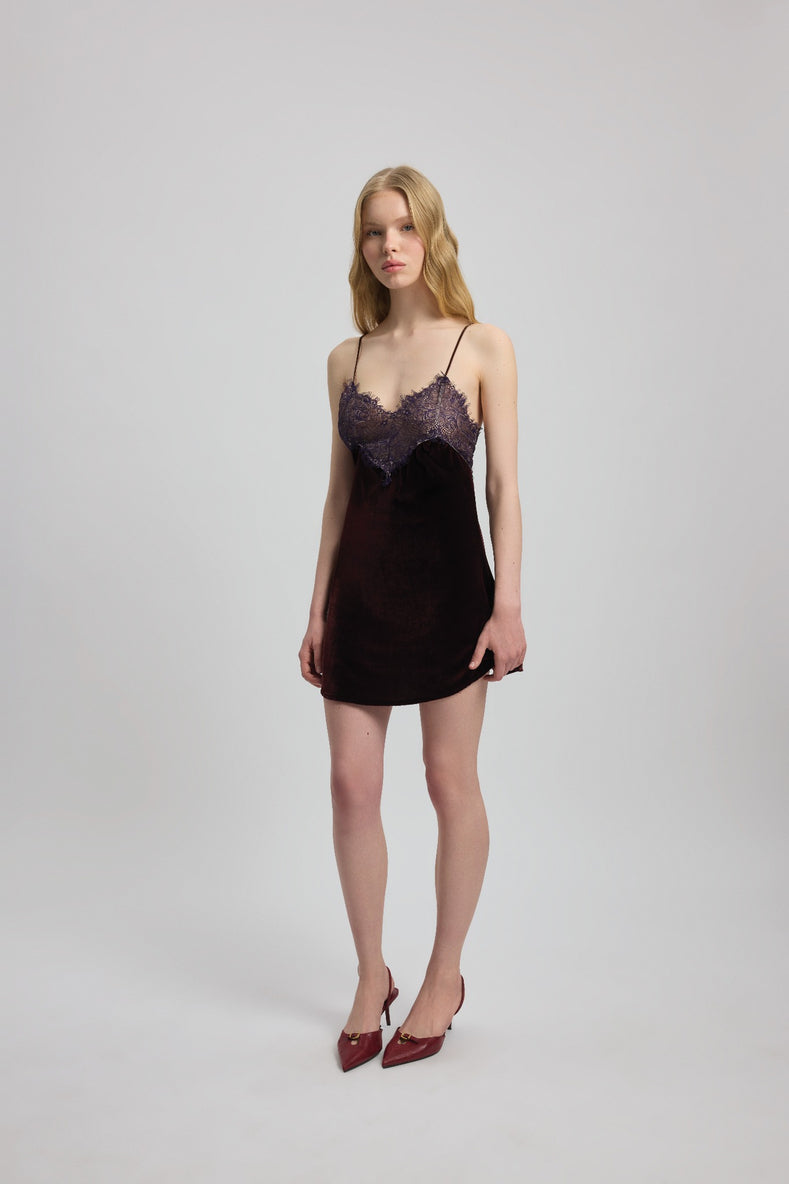 Lace Detailed Mini Dress